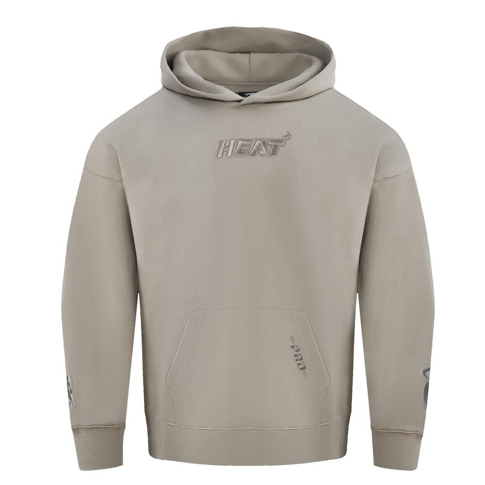 Pro Standard Mens NBA Miami Heat Wingspan Pull Over Hoodie Taupe 2Xl
